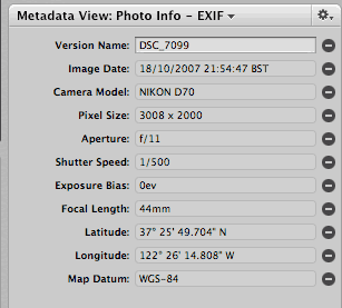 Nikon image metadata