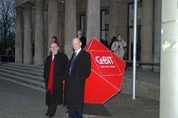 Mike and Robert at the CeBIT opening ceremony