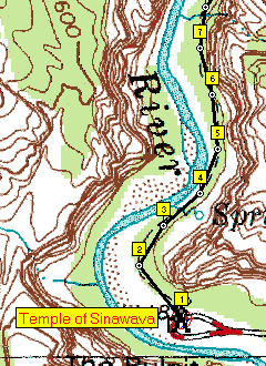 The narrows in Zion National Park Utah map