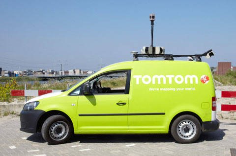 The TomTom mapping van with GPS and cameras
