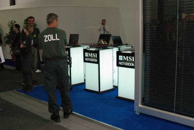 Armed customs officers at IFA