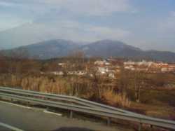 Snow capped mountains outside Barcelona