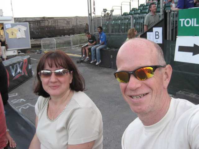 Mike and maria waiting for the start