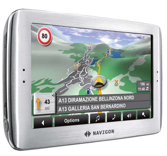 The Navigon 8110 with 3D terrain mapping