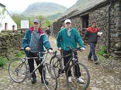 Early morning bike riders