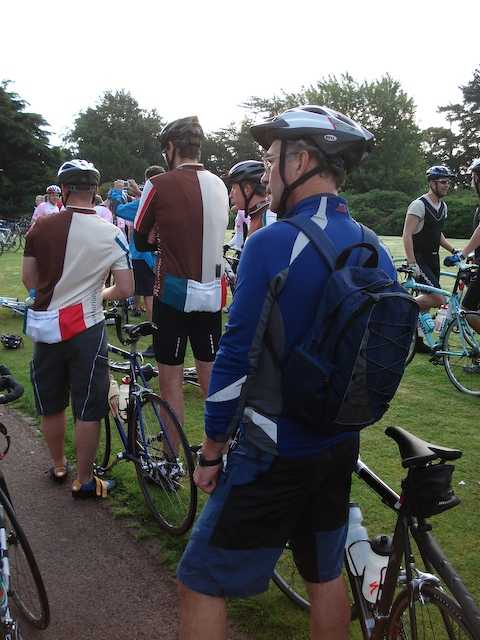 Walking to the start line