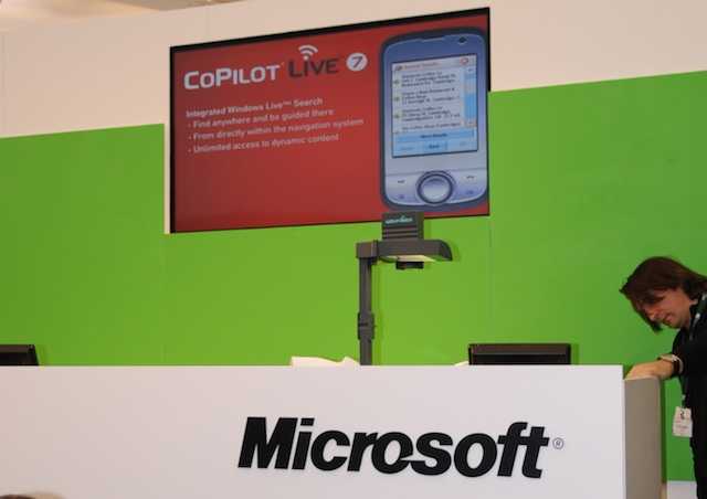 Copilot features heavily on the Microsoft stand