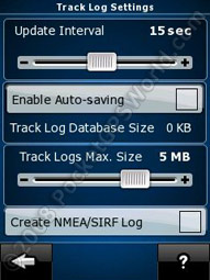 Track Log Settings