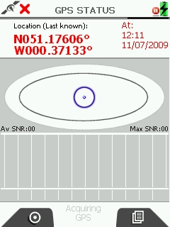 Active 10 GPS Status Screen