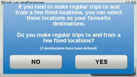 Regular destination prefs