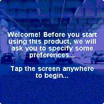 TomTom Navigator for Palm welcome screen