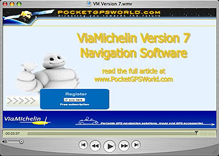 ViaMichelin satnav software version 7
