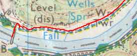 Wye Valley map showing track